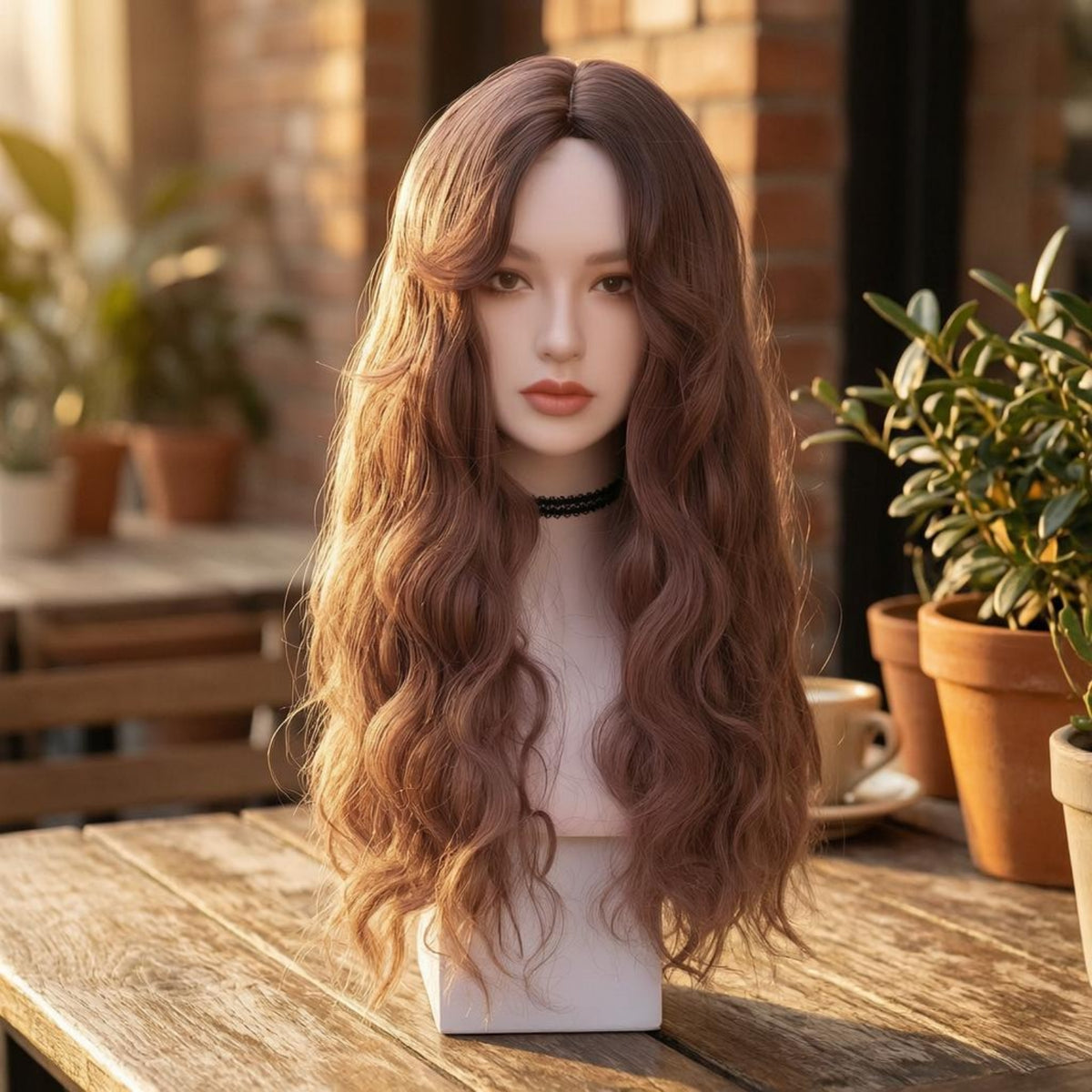Voluminous Curls Layered Wavy Hairpiece No Bangs Long Wavy Hairpiece Natural Looking Hairpiece Tousled Ends