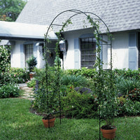 Garden Arch with Steel Frame for Plant Support, Outdoor Metal Garden Trellis for Garden Decor, Wedding Decorations, Assembly Required, 1 Pack
