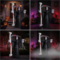 Freestanding Inflatable Grim Reaper Oversized Grim Reaper with Harvesting Blade Outdoor Gothic for Yard, Garden, Party