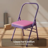 Foldable Iyengar Mind-Body Practice Chair Multi-Functional Iyengar Auxiliary Chair Heavy Duty Mind-Body Practice Inversion Stool Portable for Yogis, Beginners, Seniors, Home Gym