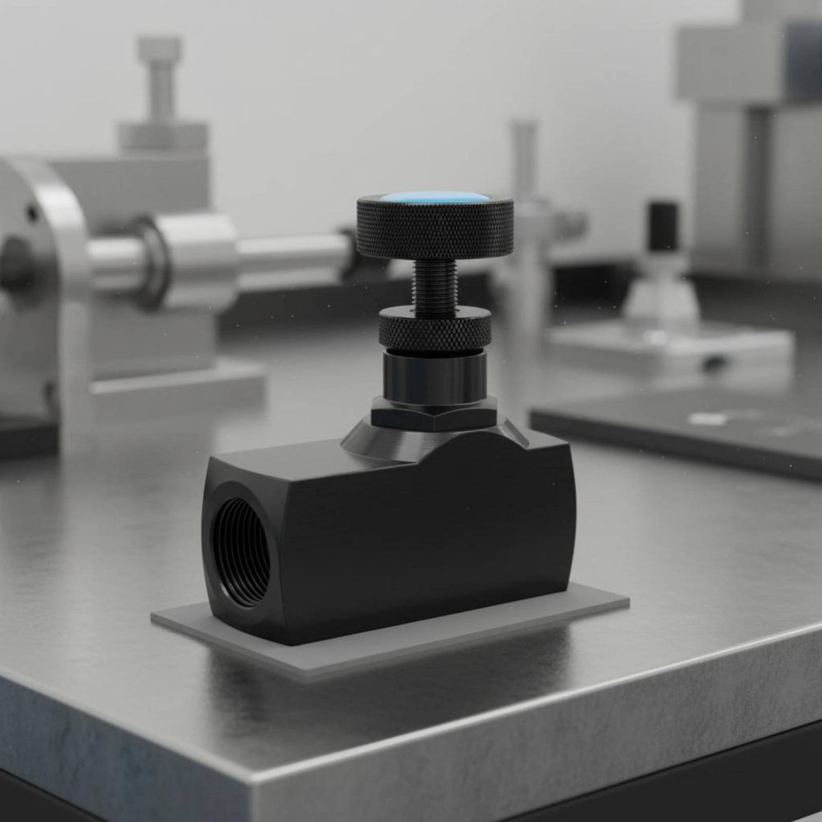 Hydraulic Stream Control Valve High Pressure Rated One-Way Throttle Valve Thickened Carbon Steel Structure 3/8 Inch NPT Stream Regulator