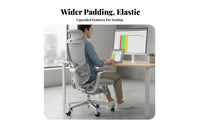 Lumbar Support Ergonomic Mesh Chair Breathable Backrest Ergonomic Mesh-Back Roller Chair Adjustable Height Office Furniture Smooth-Rolling Wheels for Students, Gamers, Study Room, Commercial Use, Gaming Setup
