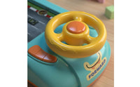 Simulated Driving Steering Wheel Toy Music Function Car Adventure Game Double Power Supply Kids Steering Wheel Driving Toy for Girls, Young Children