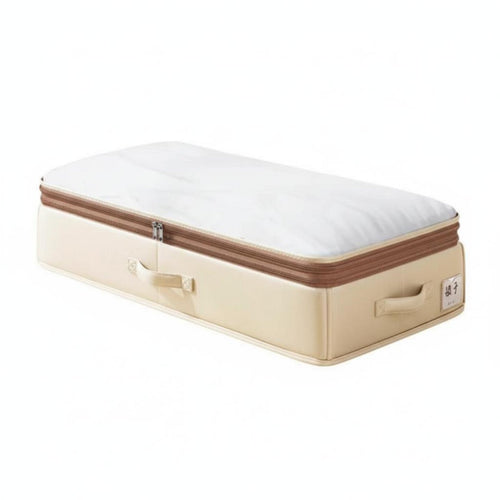 Compressible Clothes Box Side Handles Foldable Fabric Box Double closure