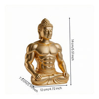 Meditating Buddha Statue Resin Desktop Decor Zen for Home Display