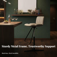 Adjustable High Stool with Backrest Modern Design for Pub, Kitchen, Homeowners