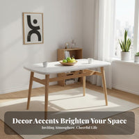 Rectangular Dining Table Set Dining Table Dining Chair Kitchen Table Space Saving Sturdy Construction Suitable for Restaurant Coffee Shop Morning Corner Home Decoration