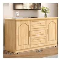 Floor Standing Storage Console Solid Wood TV Cabinet Modern Minimalist TV Stand Wood TV Table with Shelves Suitable for Living Room Furniture Bedroom Apartment