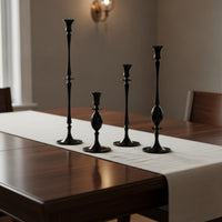 4 Pieces Taper Candle Holders Glossy Candlesticks with Round Bases Elegant Candlestick Holder for Homeowners
