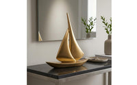 Resin Sailboat Sculpture Minimalist Design House Decoration Coastal Charm