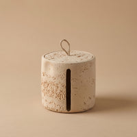Toilet Paper Holder with Rope Handle Matte Toilet Paper Holder with Lid Space-Saving Dispenser for Washroom, Countertop