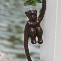 Cast Iron Monkey Hook Retro Look Monkey Plant Hook Long-Lasting for Balcony