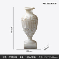 Faux Jade Art Vase in Wabi-Sabi Style