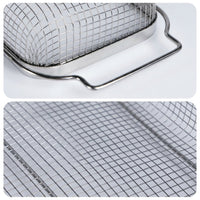 Retractable Draining Basket Kitchen Sink Drainer, 304 Stainless Steel Colander with Metal Handles, Vegetable Washing Basket for Food Processing