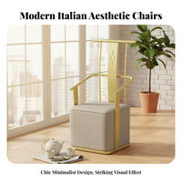 Oval &beverage-Serving Table with Handled Stools Minimalist Design Reception Furniture Sturdy Frame Heat Withstandant