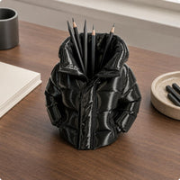 Puffer Jacket Pen Holder Decorative Jacket-Shaped Pen Holder Open Top