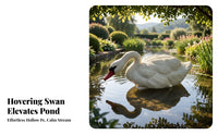 Decorative Buoyant Swan | PE, Molded Feather Texture, Swan Figure, for Garden