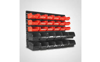 30 Pieces Wall Organizer with Bins Rack System Pegboards Tool Organizer Wall-mountable Organizer Modular Board Efficient Hardware Sorting Suitable for Garage Workshop Craft Room