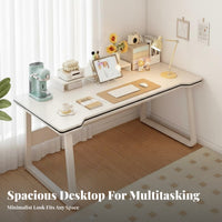Home Office Desk Versatile Use Modern Computer Desk Wide Desktop Basic Home Office Table for Students, Professionals, Bedroom, Study Room