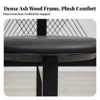 Harp Posterior Chair Danish Design Wooden Frame Armchair Wabi-Sabi Aesthetic Curved Posteriorrest for Renters, Dining Room, Cafe