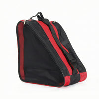 Mesh Roller Skate Bag with Helmet Pocket Breathable Triangular Skate Bag 3-Layer Zippered for Skaters, Skating Lessons