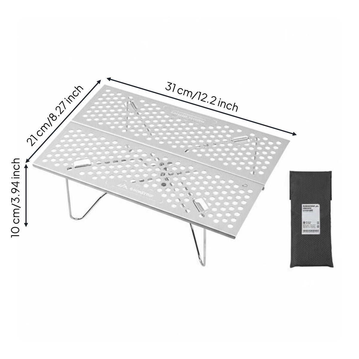 Foldable Ultralight Folding Table Compact Ultralight Backpacking Table Quick Setup No Tools Required for Backpackers, Campers, Hiking