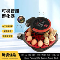 Hongbi Visual Quail Chick Incubator Small Household Smart Hatchery with Egg Candler, EU Plug