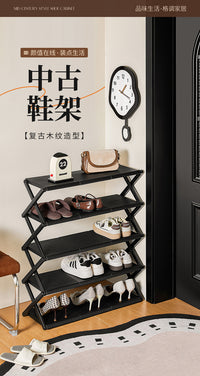 家用多功能折叠鞋架子门口玄关简易多层客厅鞋子收纳免安装置物架