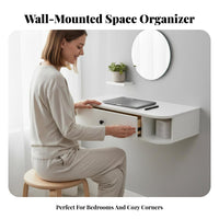 Floating Storage Console Space-Saving Wall-Mounted Desk Minimalist Design