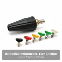 Ceramic Ball Core High Pressure Washer Turbo Nozzle Leakproof Design 1/4 Inch Quick Connect Nozzle Versatile Application