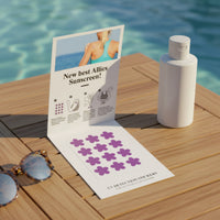 12 Pieces Detection Sticker with Color Card Violet for Beach, Kids
