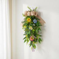 Teardrop Floral Wall Hanging Long Lasting Entryway Flower Decoration for Party