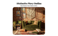 Wavy rear Three-Seater French and elegance Sofa Vintage Design Couch for Interior Designers, Homeowners, Living Room, Lounge Area, Hotel Lobby