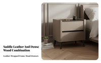 2-Drawer End Table Luxury and aesthetic Nightstand Fully Assembled for Guest Room, Hotel