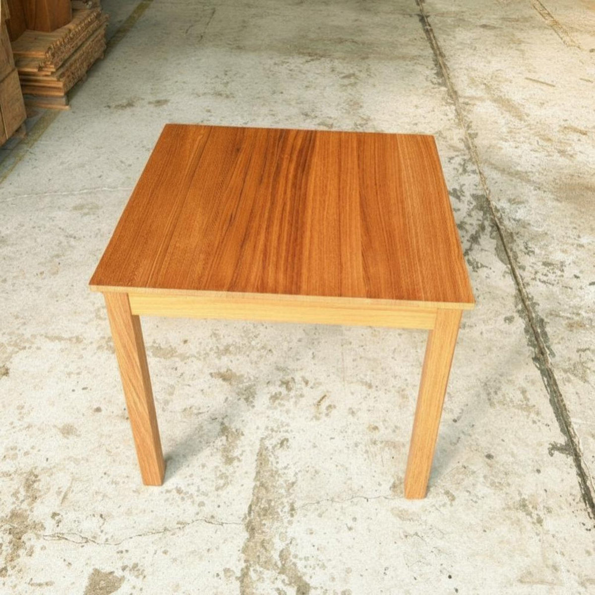 Hardwood Wood Square Table Stable Frame Household Furniture Contemporary Design adaptable Look for pairs, Small Living areas