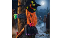 Tree-Climbing Witch Spooky Halloween Decoration Playful Ornament for Spooky Attraction