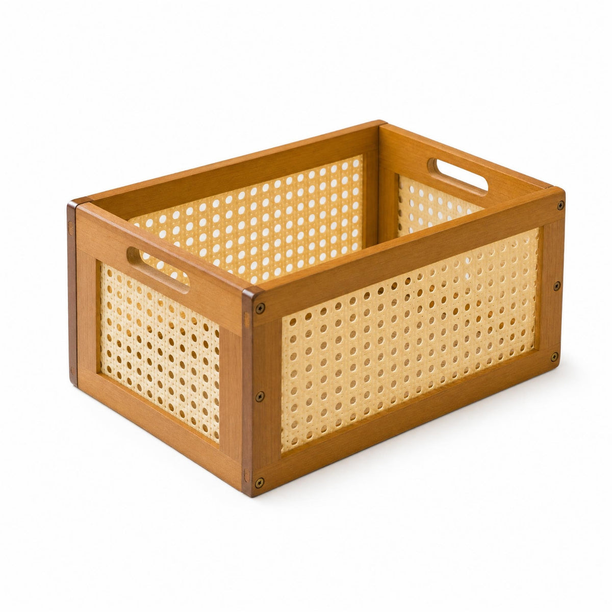CD Storage Box Wooden Desktop Organizer with Handles Compact CD Holder for Collectors