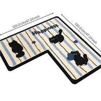 L-Shaped Diatom Mud Bath Mat Non-Slip Quick-Dry Rug