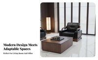New Chinese design Wood Frame Sofa and Armchair Set Modern Minimalist Design Multi-Piece Couch Arrangement Fully Assembled Seating Group Wide Armrests for Apartment Dwellers, Interior Designers, Office Managers, Living Room, Lounge Area, Den