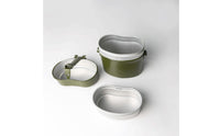 Multi-Functional German Design Mess Kit High Temperature Resistant Heatable Aluminum Lunch Box Portable Outdoor Gear Nesting Design for Backpacking