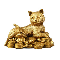 Maneki Neko Tabletop Cat Statue with Amulet Decorative for Office, Home Decor
