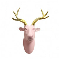 Deer Head with Antlers Decorative Deer Head Wall Sculpture Elegant for Bedroom