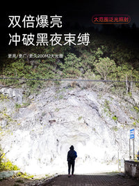 硕森2026新款强光超亮手电筒充电式耐用户外战术便携小型家用照明
