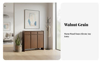 Walnut Color footwear storage single piece with Bench Multi-Functional Entryway Cabinet with Doors paded Seat Household Furniture Stable Construction for Families, homeowners, Adults, Hallway, Mudroom, Living Room, Bedroom
