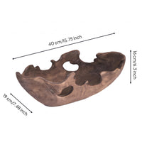 Wooden Serving Tray Irregular Shape Wooden Decorative Bowl Hollow Center Decorative Bowl