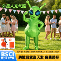 Inflatable Alien Costume for Halloween Party, Waterproof, Wear-Resistant, Quick Inflate, Storable