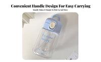 Cute Design Small Portable Water Cup Easy to Clean Plastic Straw Bottle Long-Lasting for Students, School Children, Daily Use, Travel