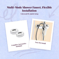 High-pressure brass rain shower set