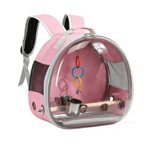Bird Backpack Carrier Easy Access Bird Carrier with Perch Safe for Vet Visits