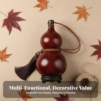 Natural Gourd Beverage Bottle With Carrying Cord Antique Design Gourd Bottle Portable Spirits Calabash Good Luck Symbol Hu Lu